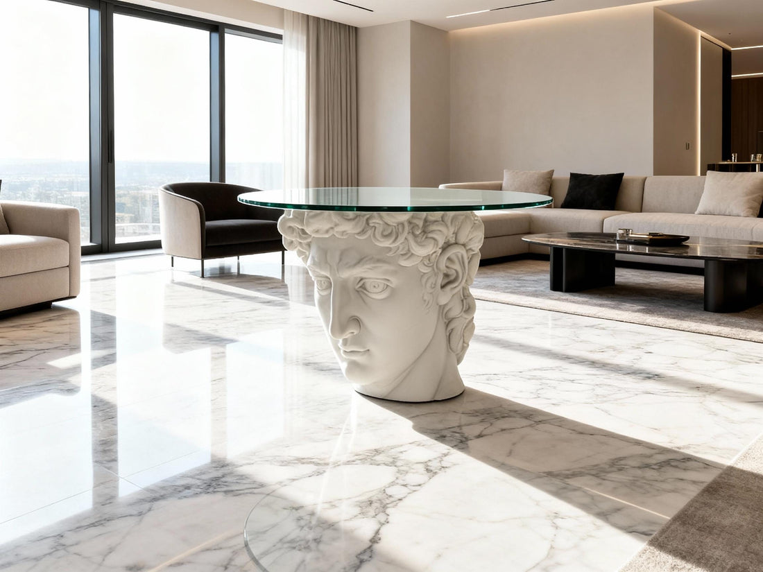 Michelangelo David Head Table Classical Art Style Decorative