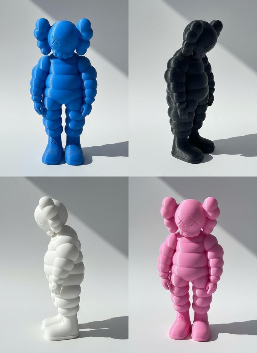 KAWS What Party Style CHUM Sculpture – Gold