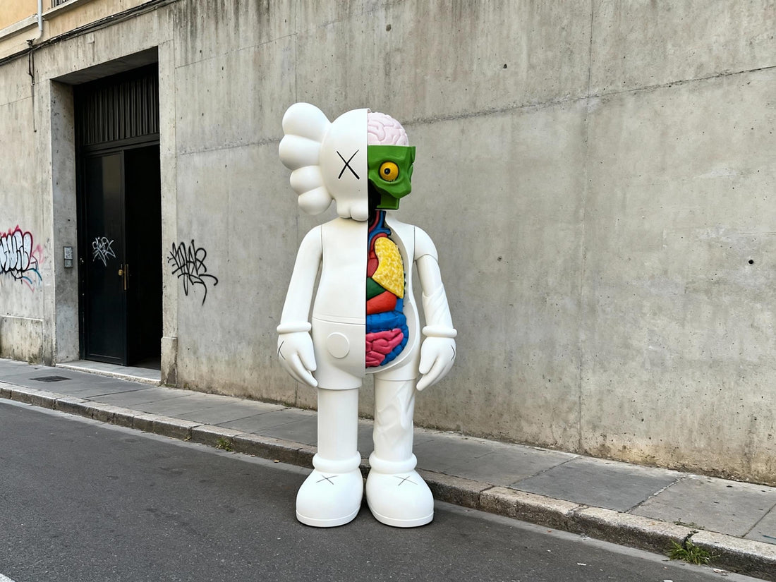 KAWS Style Flayed Head White XL Statue –