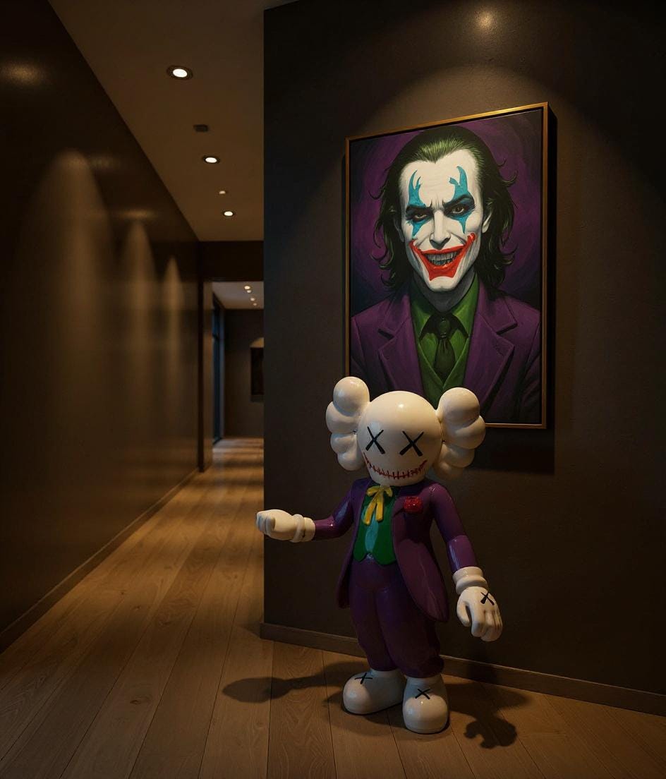 Joker Inspired KAWS Style Sculpture – Decorative Figure