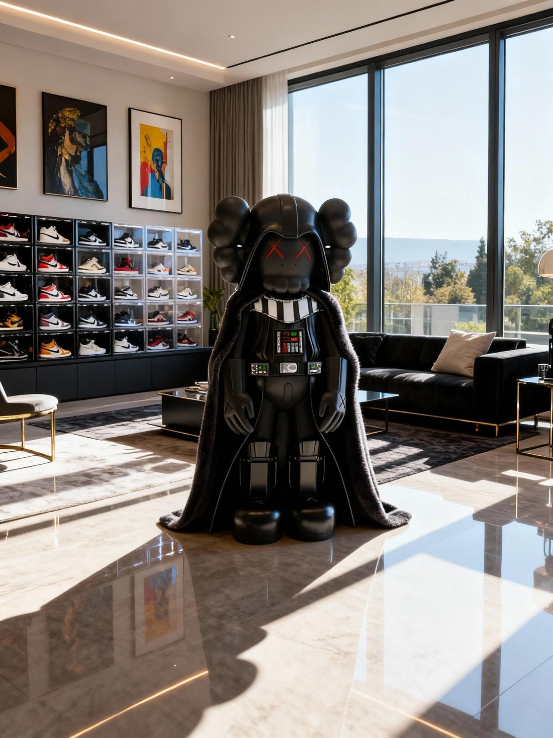 Darth Vader Style Statue Decorative Figure in 100