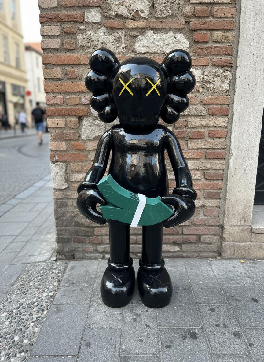 Money Counting KAWS Style Statue 90 cm 3