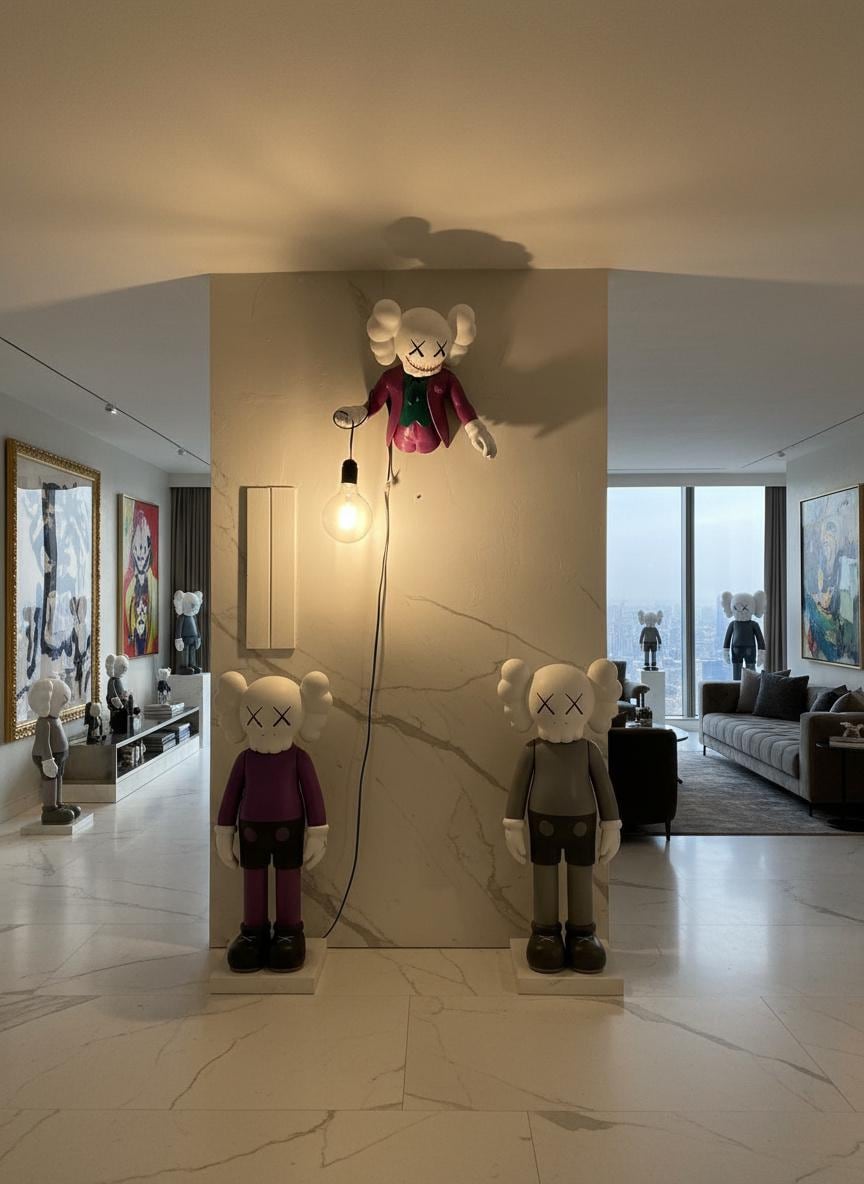 KAWS Joker Style Art Toy Lamp– Modern Decor